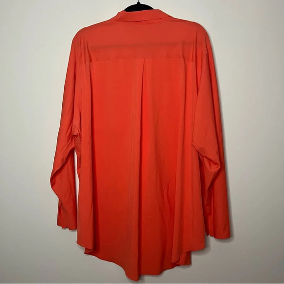 NWT ATHLETA Urbanite Orange UPF 50 Buttondown Top - Picture 10 of 13